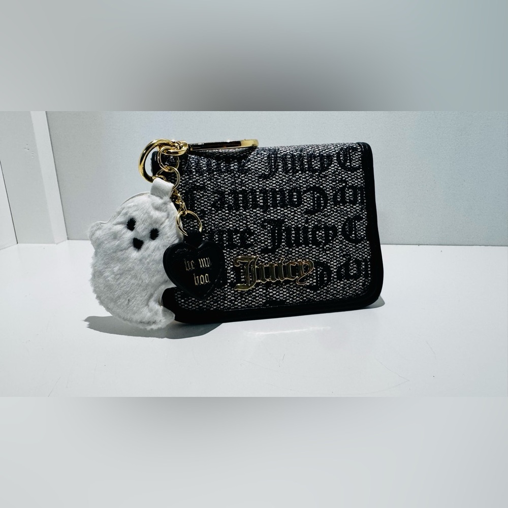 Juicy Couture Black and Gray Card Holder